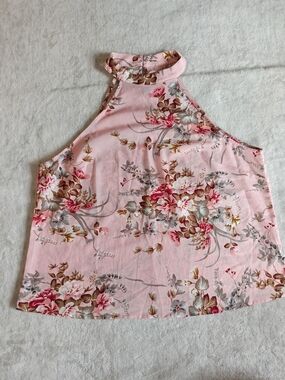 Size 1X Floral Halter Top
